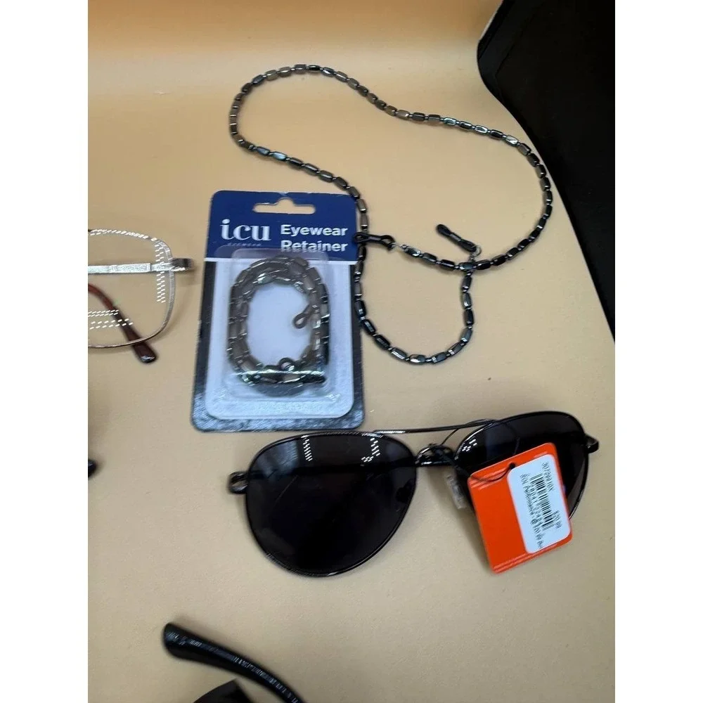 Lot of 13 ICU Eyewear Sunglasses/Reading Glasses/Polarized Clip Ons/Retainer NEW